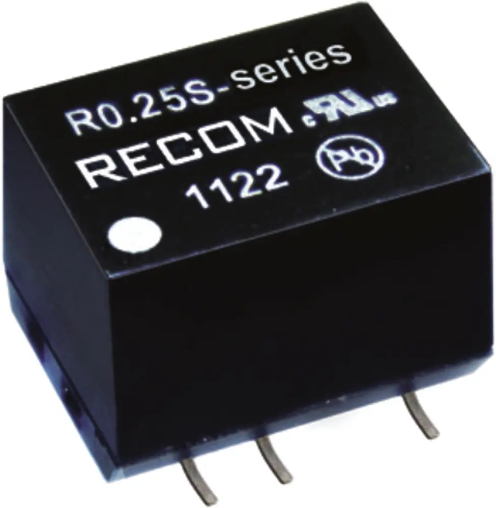 Produktfoto 1 von Recom DC/DC Konverter, 12V OUT 21 mA Oberfläche 5V 1 kV 0.25 W -40 °C 100 °C