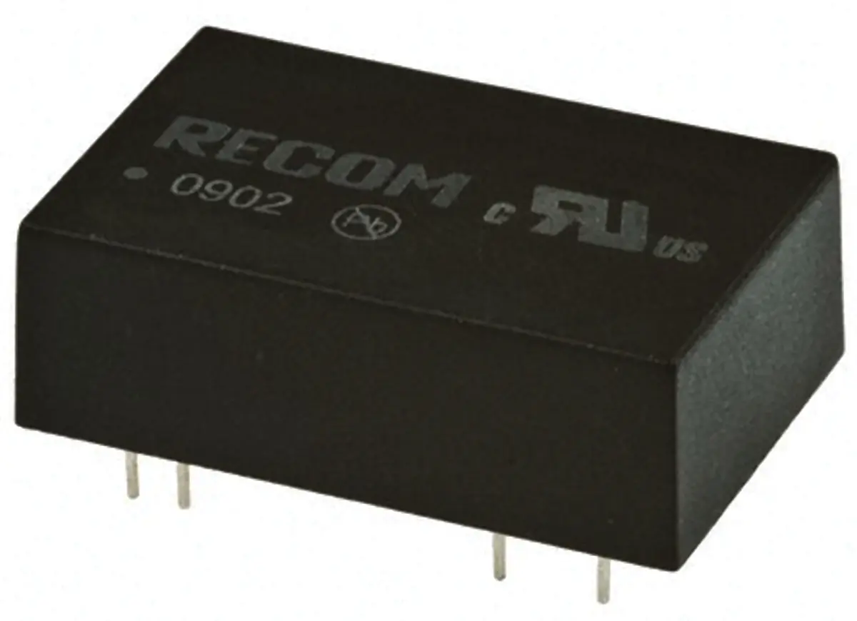 Recom REC5 DC/DC-Wandler 5W 24 V dc IN, 15V dc OUT / 340mA Durchsteckmontage 2kV dc isoliert