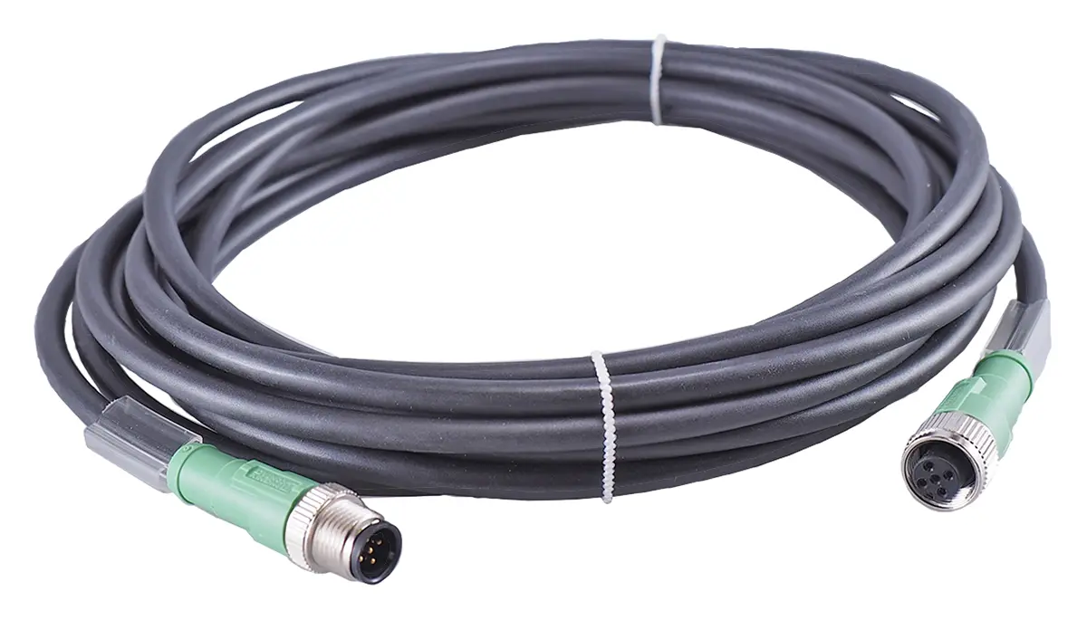 Produktfoto 1 von Jumo 90.7027, 5-polig Sensor-Betätigungselementkabel, RSF 50/11, Lumberg Stecker 5 Buchse