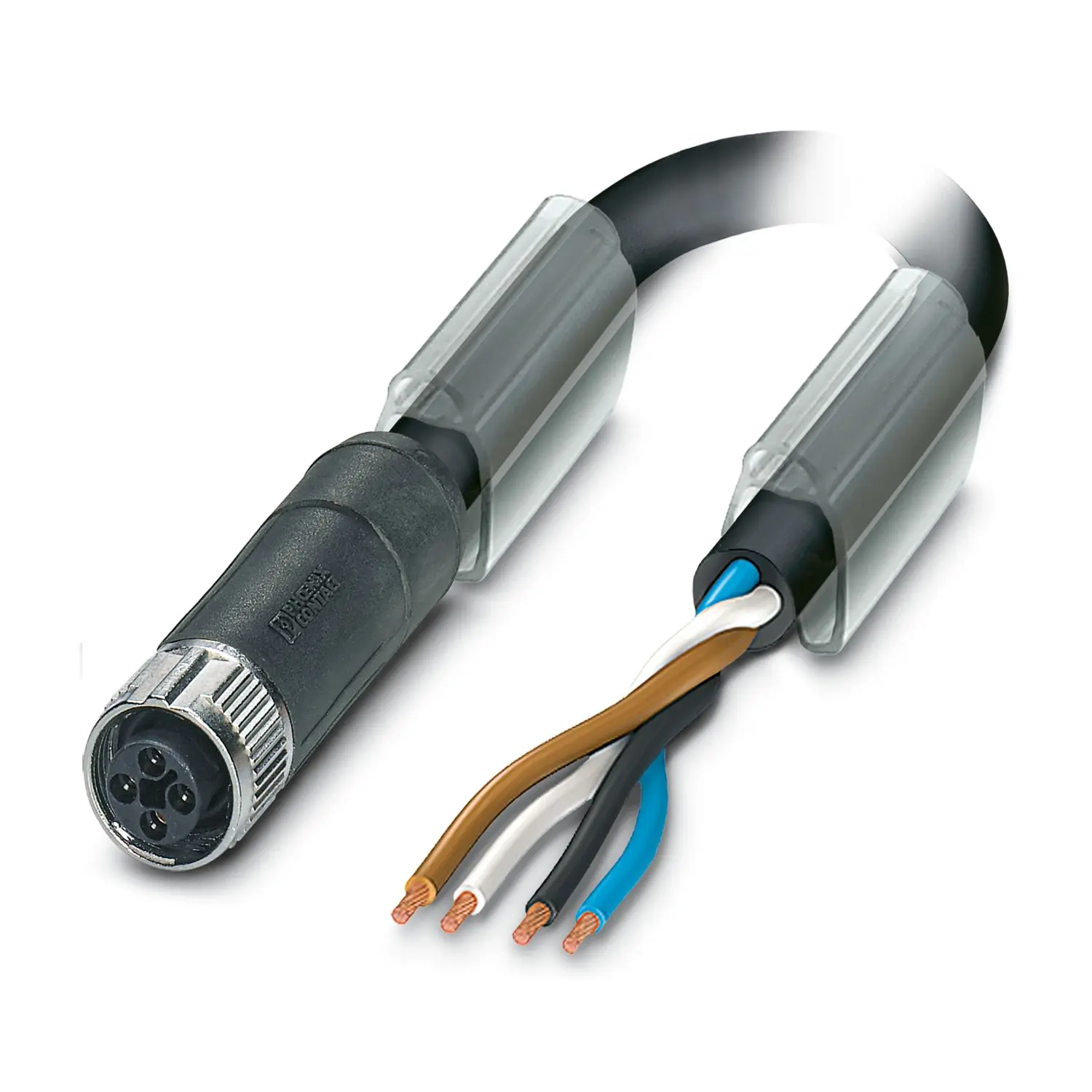 Produktfoto 1 von Phoenix Contact SAC-4P- 5.0-PUR/FST SCO, 4-polig Sensor-Betätigungselementkabel, Gerade Buchse 4 / Nicht abgeschlossen,