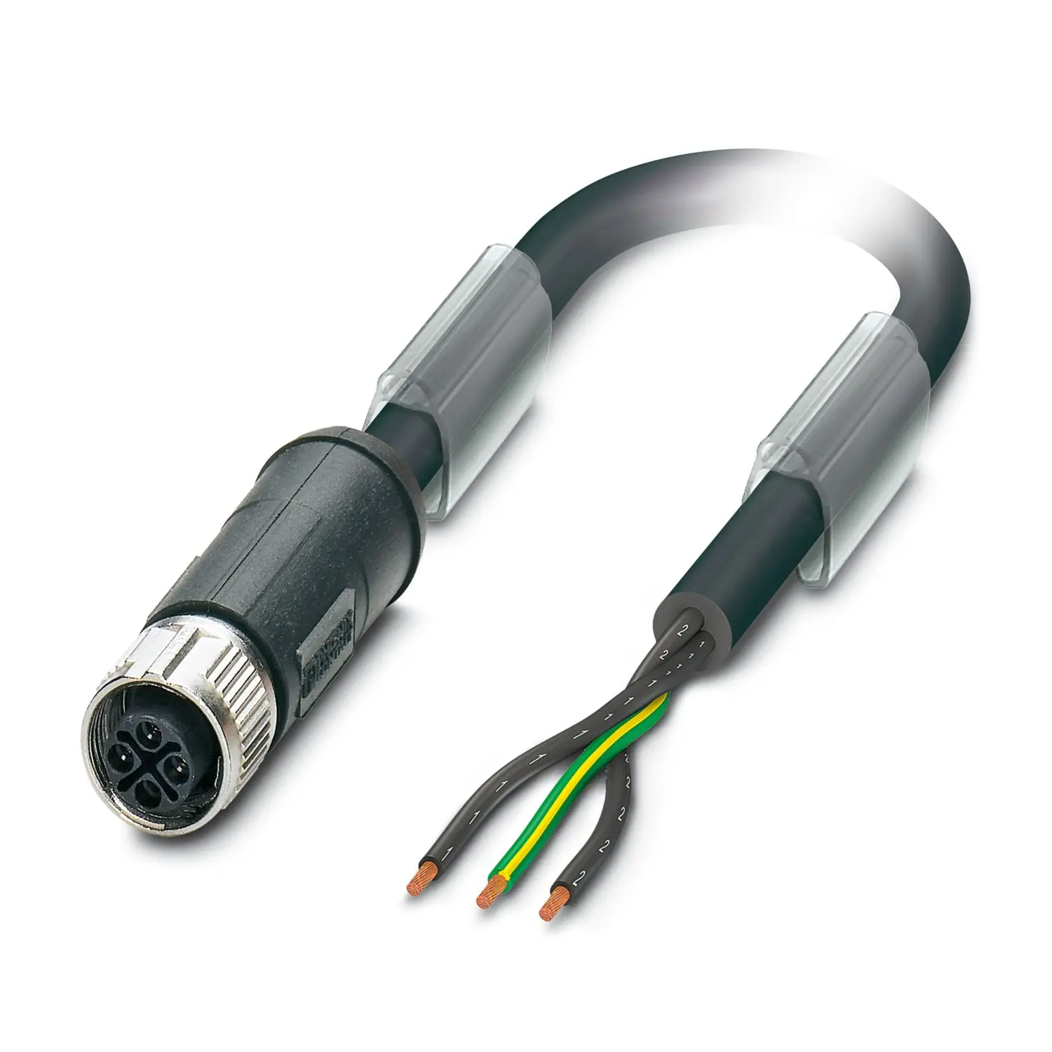 Produktfoto 1 von Phoenix Contact SAC-3P- 5.0-PVC/FSS PE SCO, 3-polig Sensor-Betätigungselementkabel, Gerade Buchse 3 / Nicht