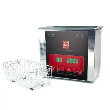 Produktfoto 1 von RS PRO Edelstahl Ultraschallreiniger 3L, 100 W, 240 mm x 137mm x 100 mm