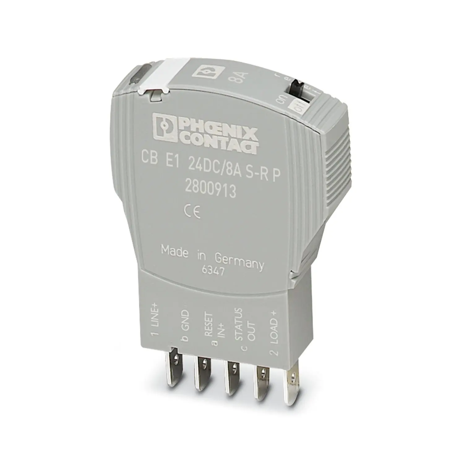 Produktfoto 1 von Phoenix Contact CB CB Elektronischer Schutzschalter 24 V, 8 A Sockelelement, Typ E L. 80 mm x 52 mm