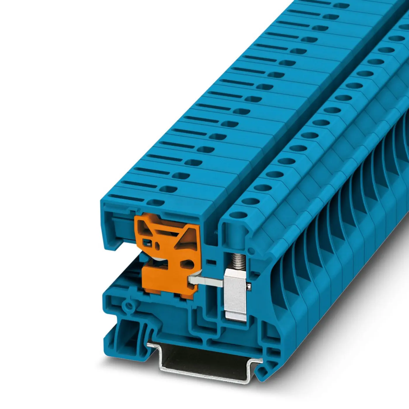 Produktfoto 1 von Phoenix Contact UTN 10 DIN-Tragschiene 1 Blau, 0.5 to 16 mm², 400 V Schraubbefestigung
