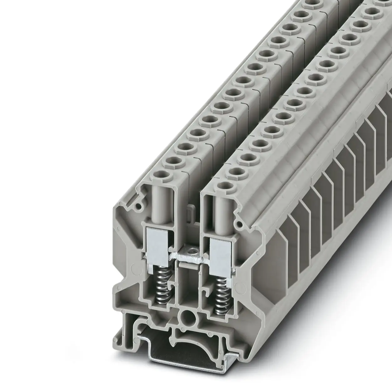 Produktfoto 1 von Phoenix Contact USST 10 Anschlussklemmenblock für Durchkontaktierung 1 Grau, 0.5mm², 16 mm², 500V Schraubbefestigung