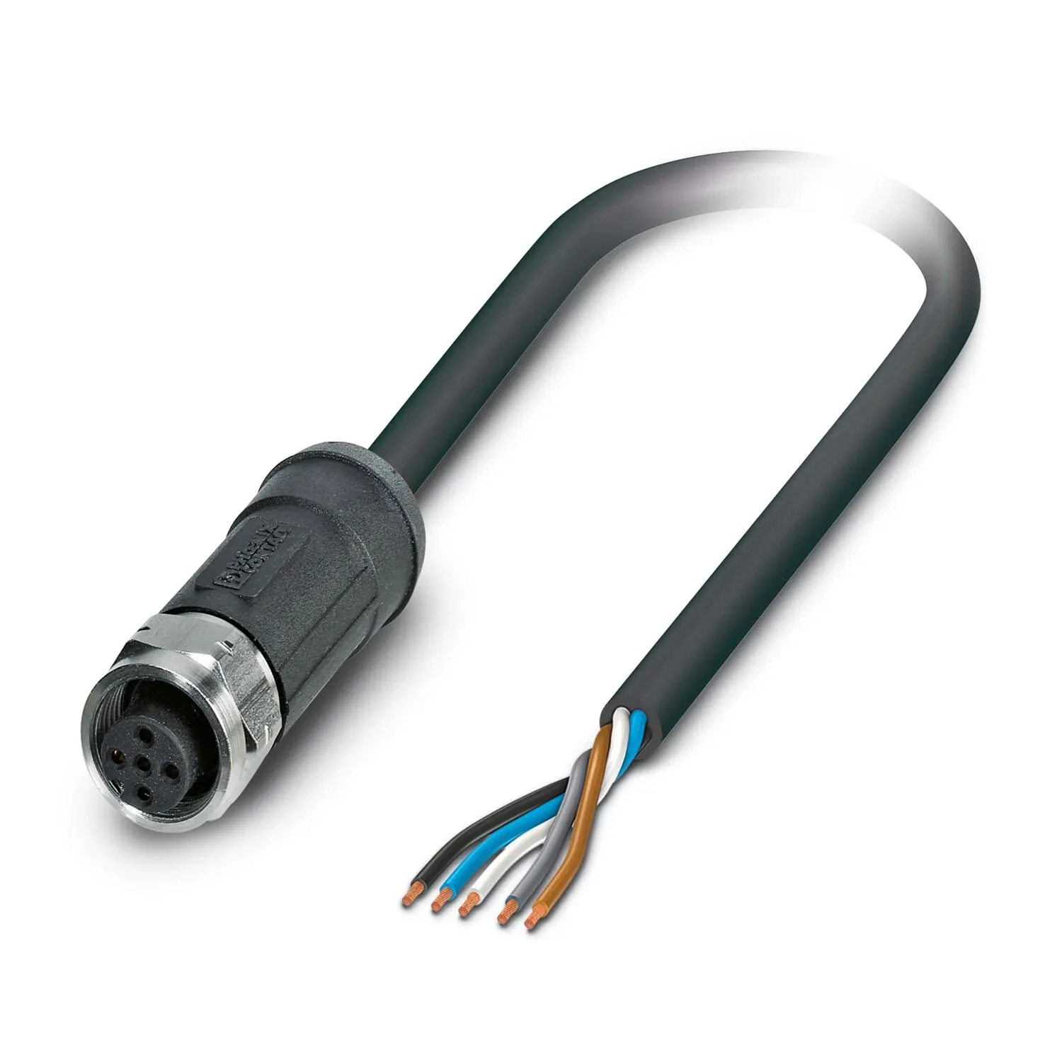 Produktfoto 1 von Phoenix Contact SAC-5P, 5-polig Sensor-Betätigungselementkabel, M12 Buchse 5 / Nicht abgeschlossen, Länge 5 m