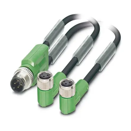 Produktfoto 1 von Phoenix Contact SAC, 3-polig Sensor-Betätigungselementkabel, M12 Stecker 3 / M8 Buchse, Länge 600 mm