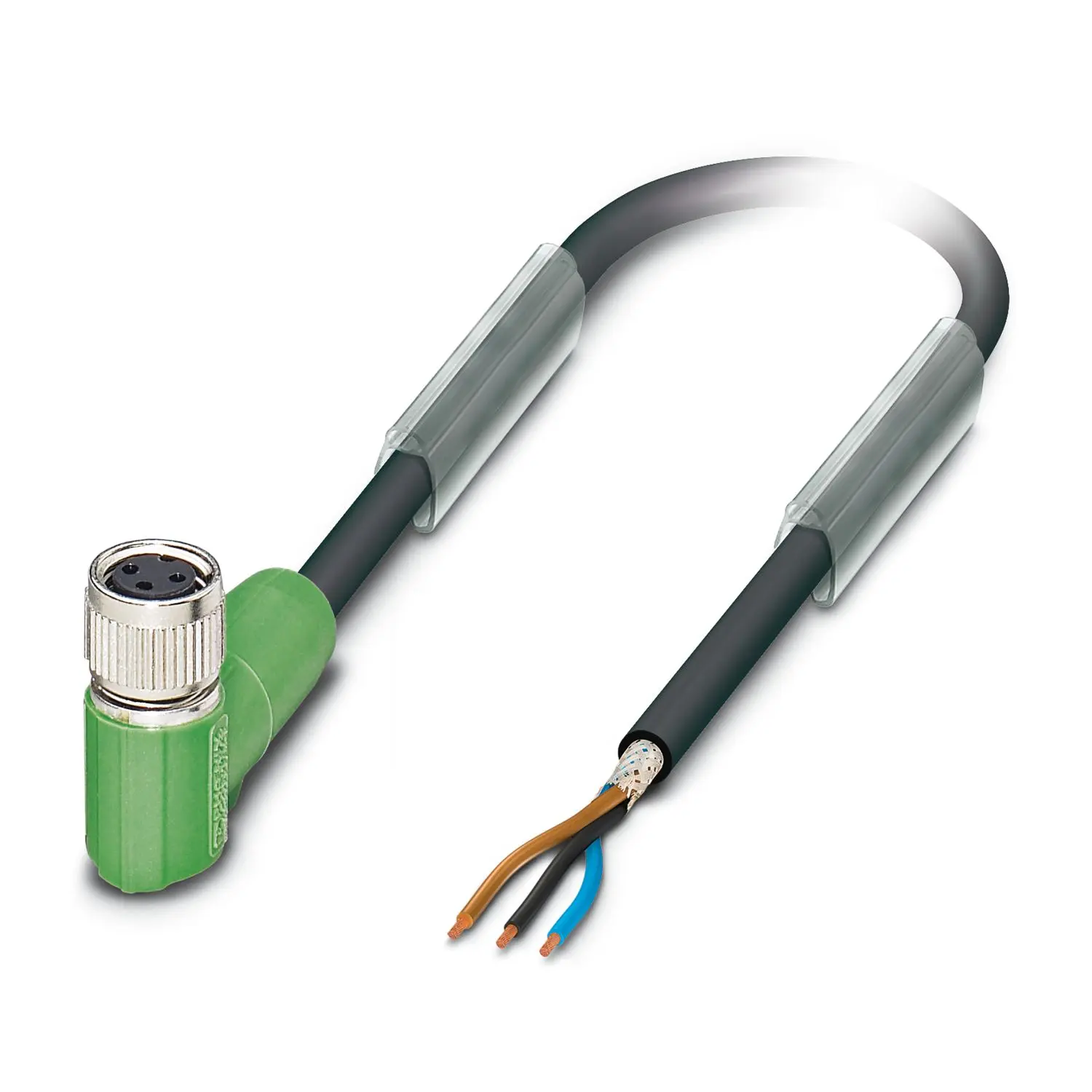 Produktfoto 1 von Phoenix Contact SAC-3P-5, 3-polig Sensor-Betätigungselementkabel, M8 Buchse 3 / Nicht abgeschlossen, Länge 5 m