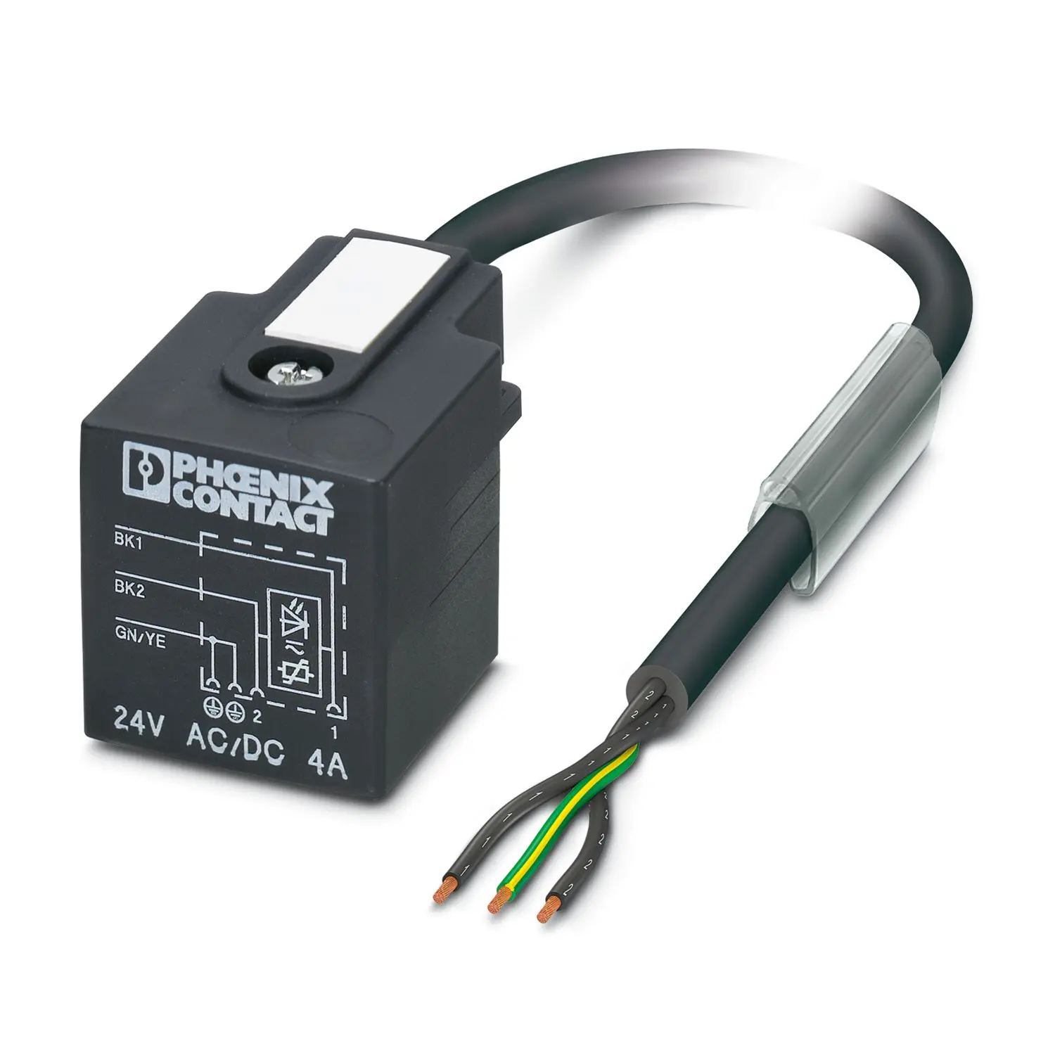 Produktfoto 1 von Phoenix Contact, 3-polig Sensor-Betätigungselementkabel, DIN 43650 Form A, Gerade Stecker 3 / Nicht abgeschlossen, Länge