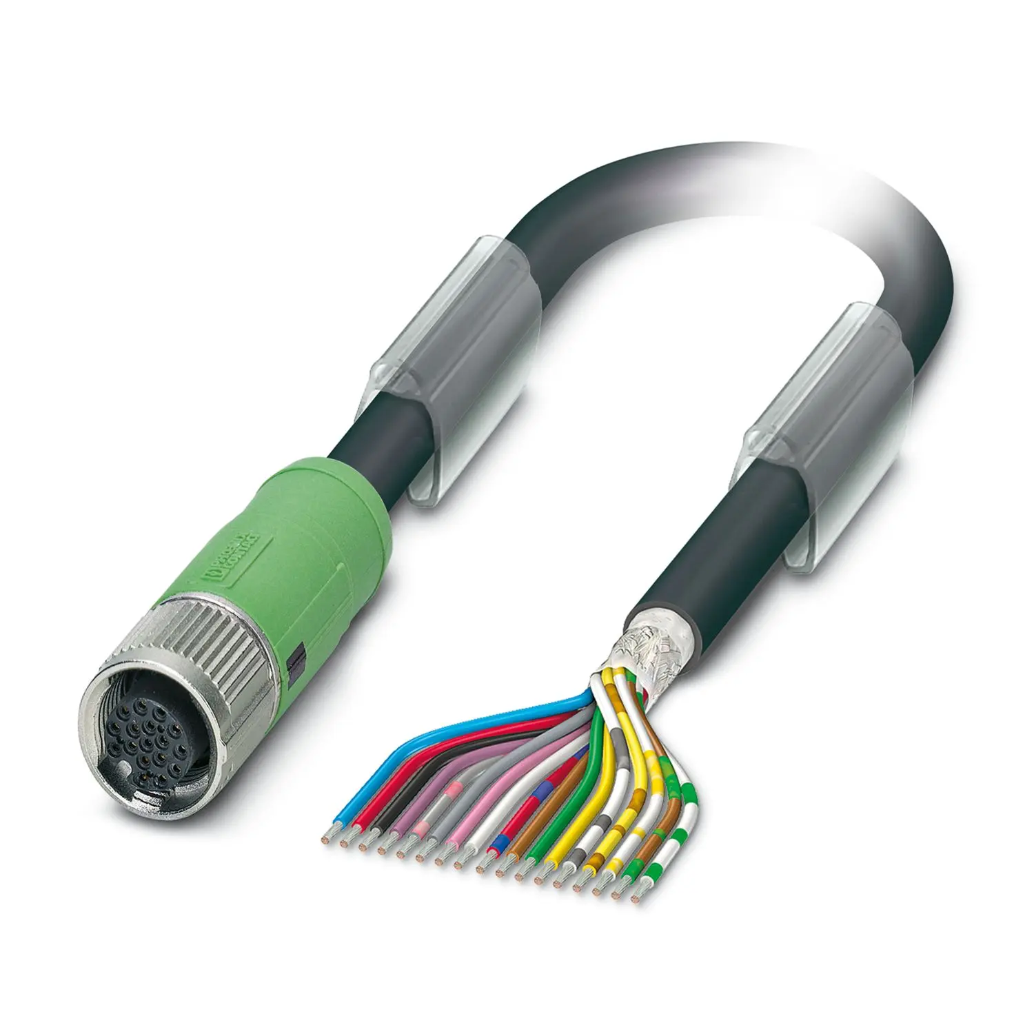 Produktfoto 1 von Phoenix Contact SAC-17P- 5.0-35T/FS SH SCO, 17-polig Sensor-Betätigungselementkabel, Gerade Buchse 17 / Nicht
