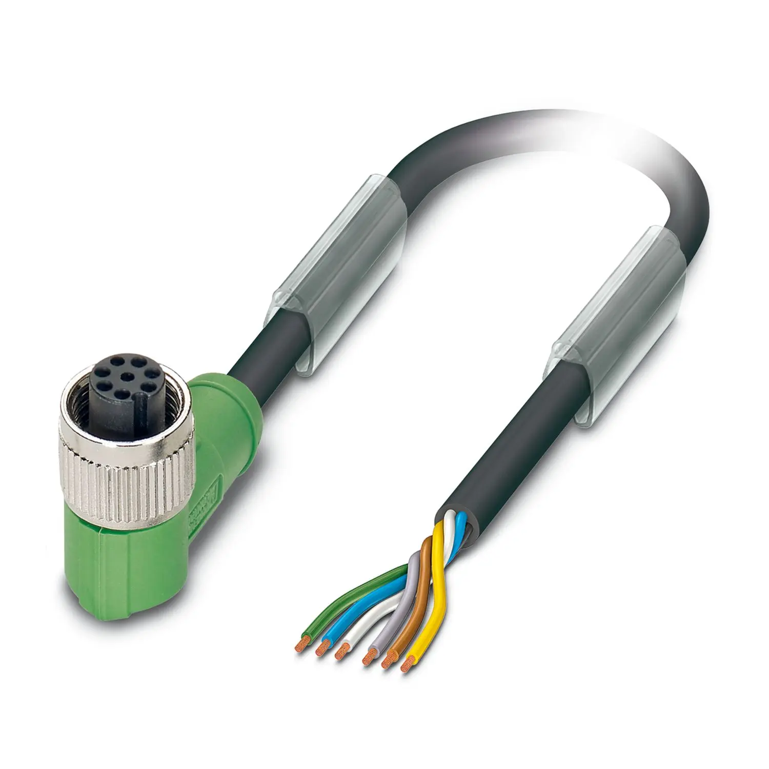 Produktfoto 1 von Phoenix Contact SAC-6P, 6-polig Sensor-Betätigungselementkabel, M12, Rechtwinklig Buchse 6 / Freies Kabelende, Länge 5 m