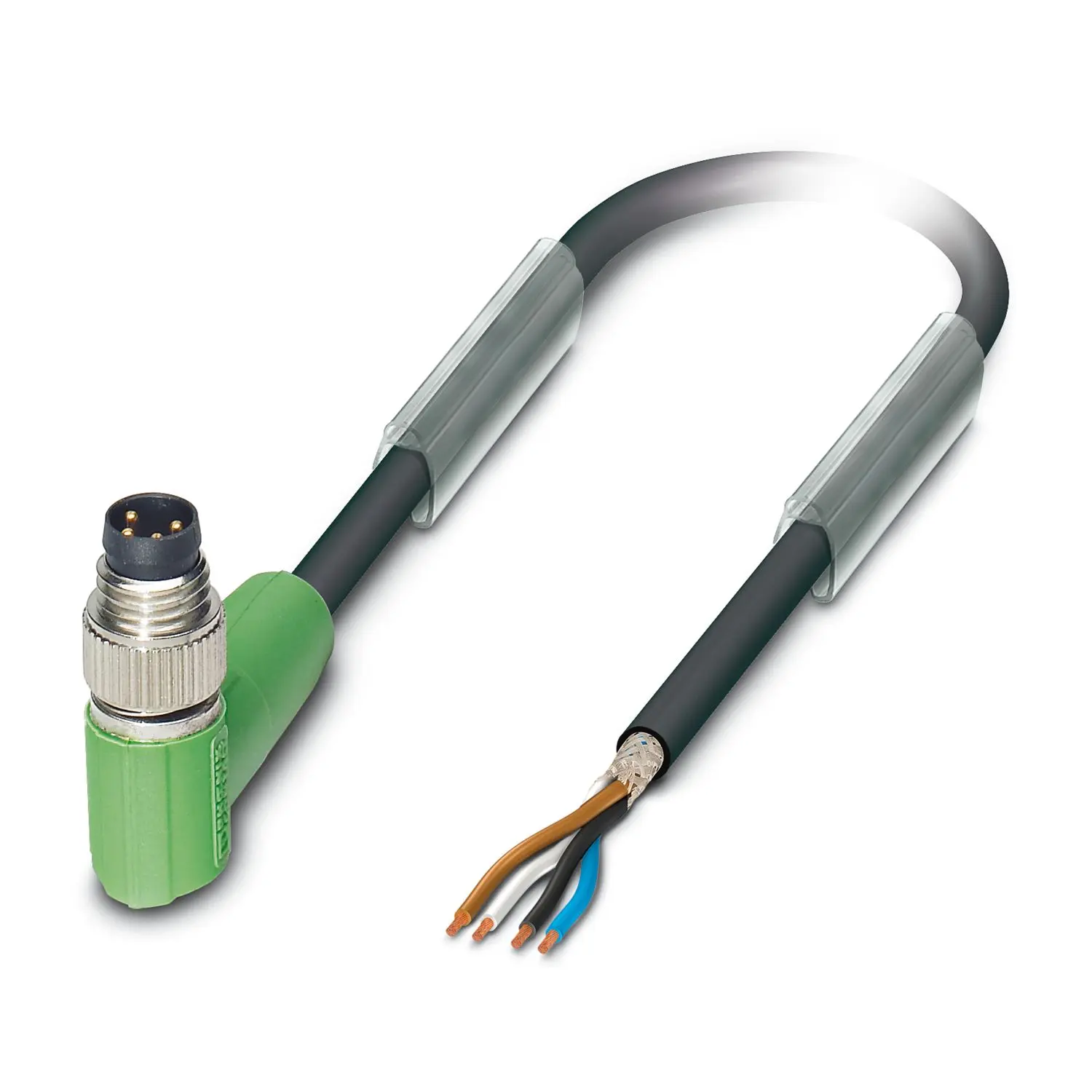 Produktfoto 1 von Phoenix Contact SAC-4P, 4-polig Sensor-Betätigungselementkabel, Rechtwinklig Stecker 4 / Nicht abgeschlossen, Länge 10 m