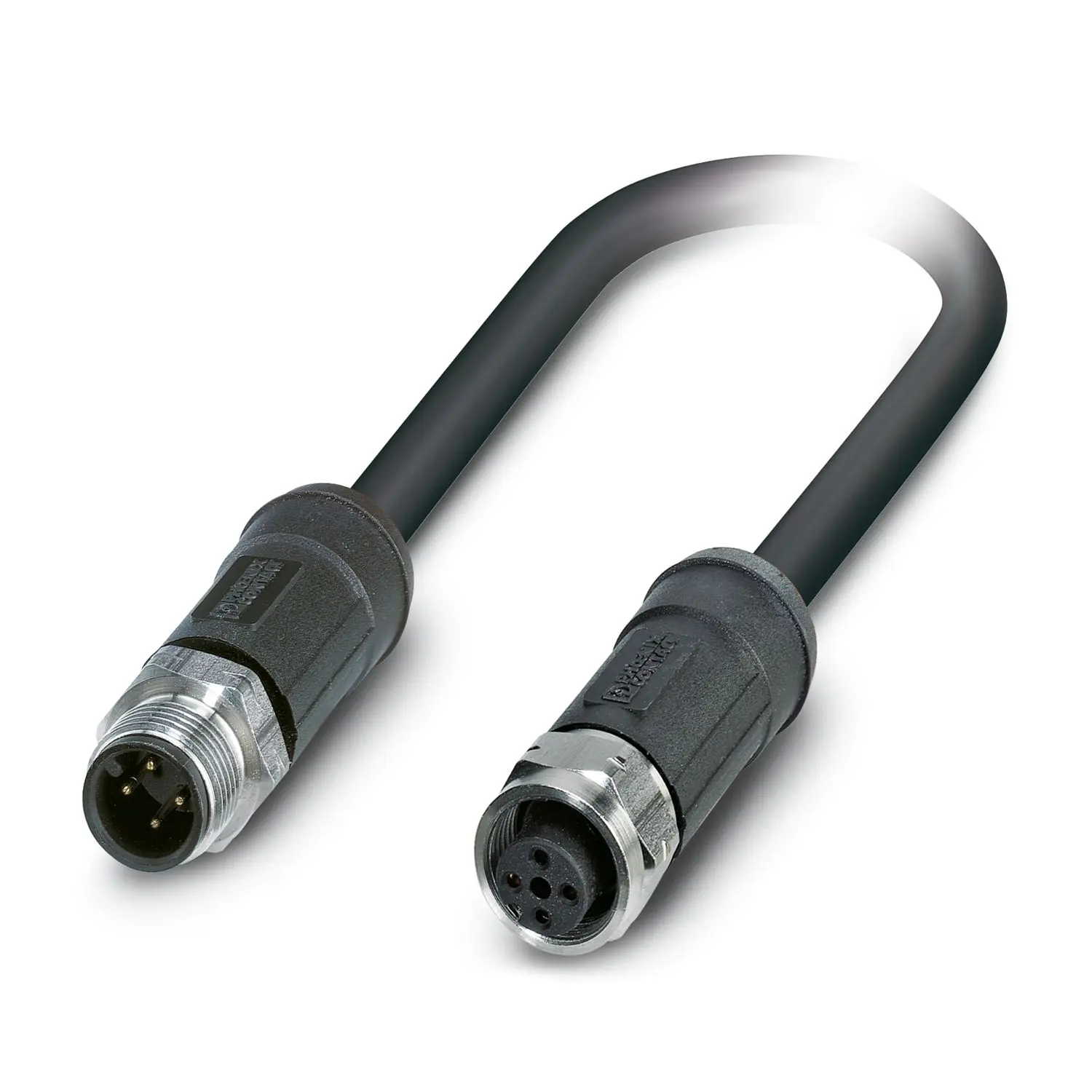 Produktfoto 1 von Phoenix Contact SAC-4P, 4-polig Sensor-Betätigungselementkabel, M12 Stecker 4 / M12 Buchse, Länge 2 m