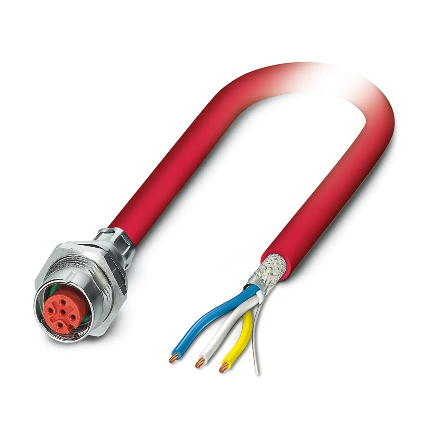 Produktfoto 1 von Phoenix Contact, 4-polig Sensor-Betätigungselementkabel, M12 Buchse 4 / M12, Länge 0.5 m