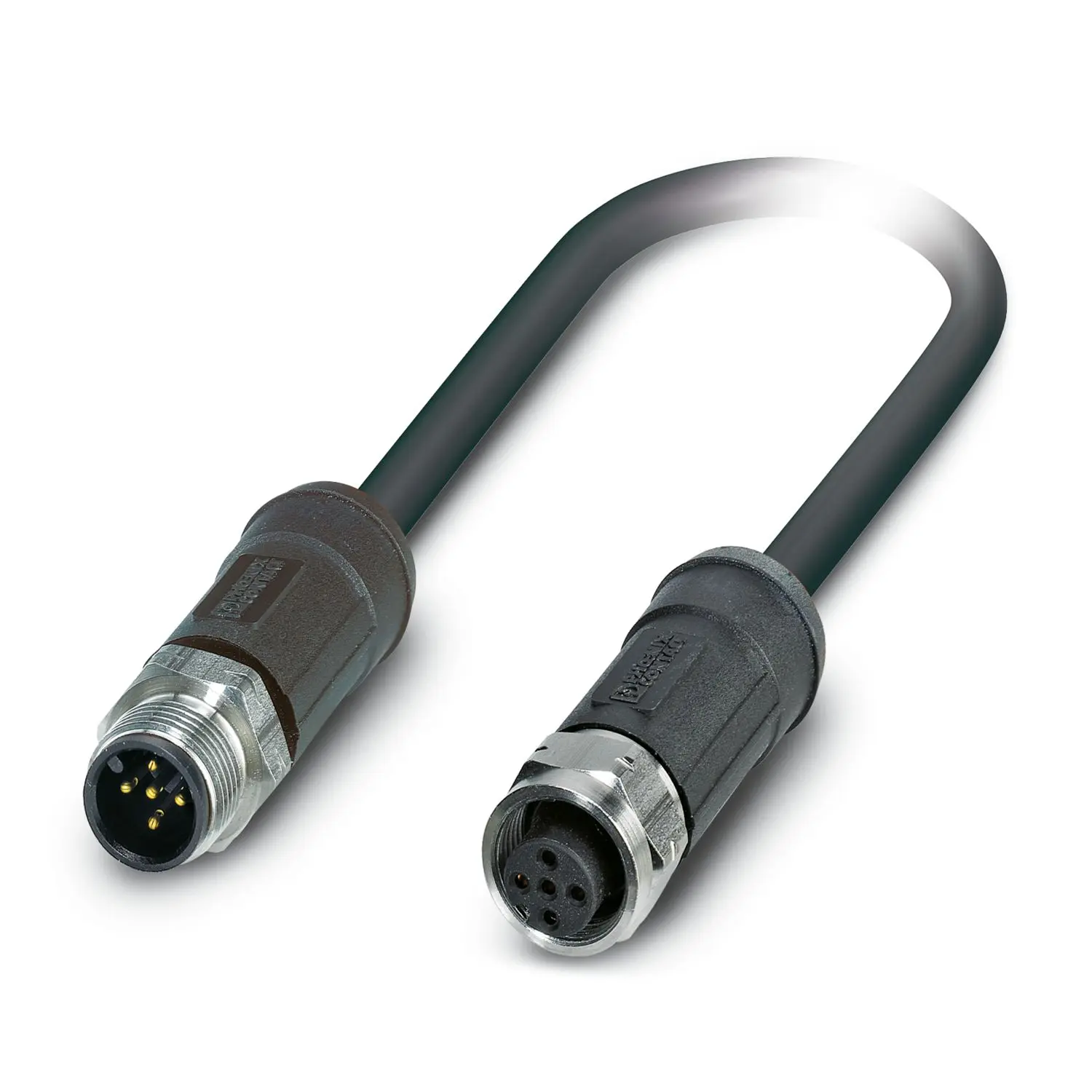 Produktfoto 1 von Phoenix Contact SAC-5P-M12MS, 5-polig Sensor-Betätigungselementkabel, Gerade Stecker 5 / Gerade Buchse, Länge 2 m