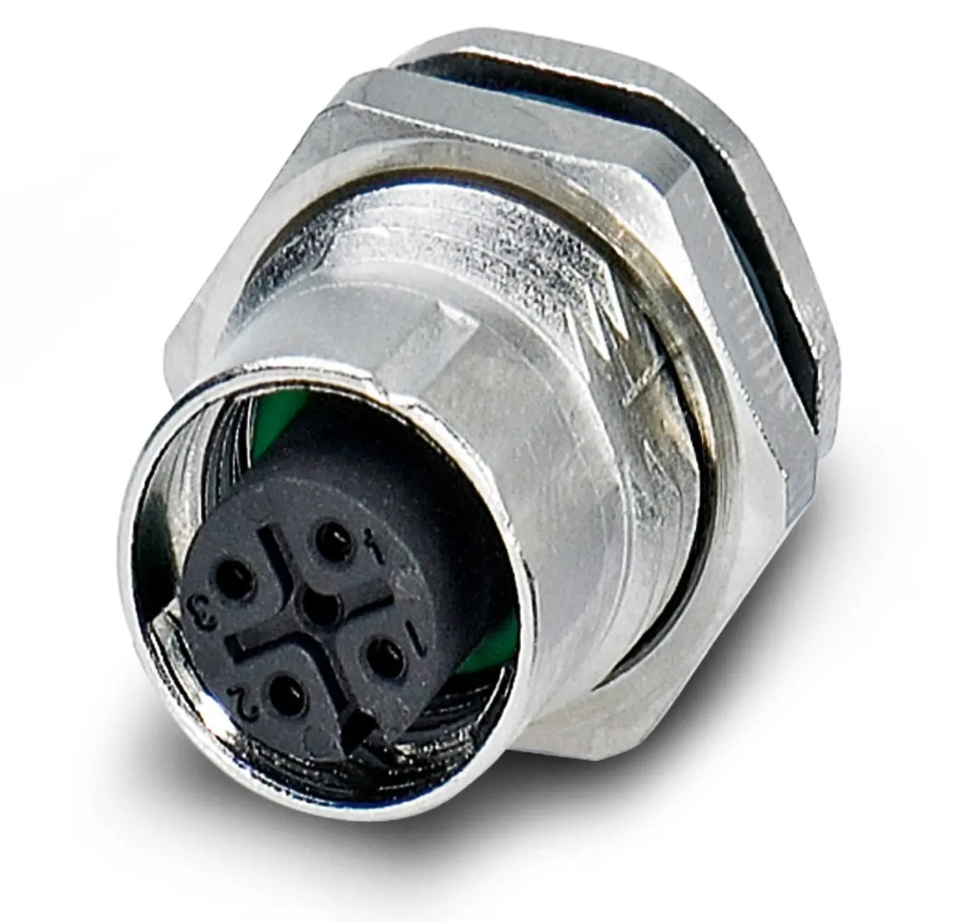 Phoenix Contact M12 Rundsteckverbinder Buchse 4-polig Buchse 4A Hinten IP65, IP40