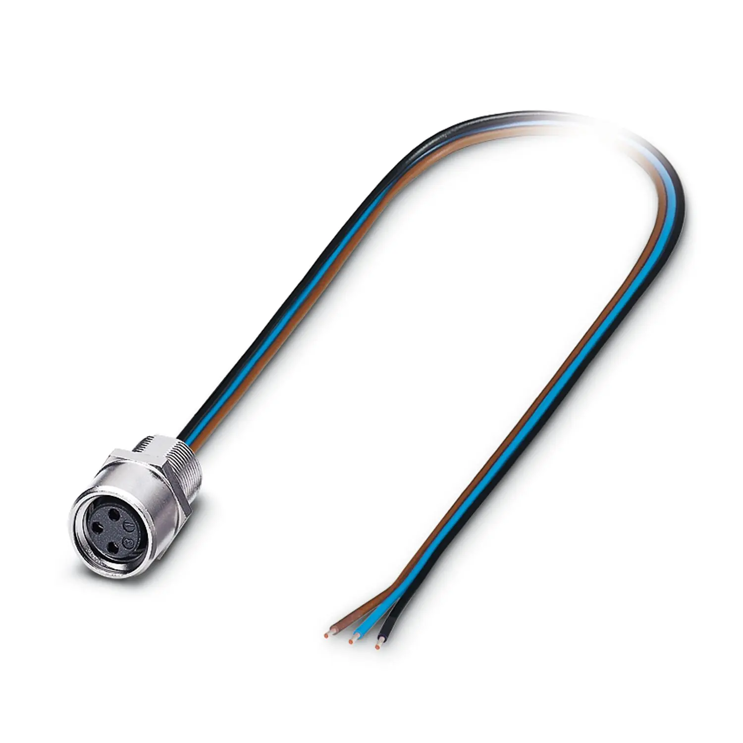 Produktfoto 1 von Phoenix Contact SACC-E-M 8FS, 3-polig Sensor-Betätigungselementkabel, M8 Buchse 3 / Nicht abgeschlossen Nicht