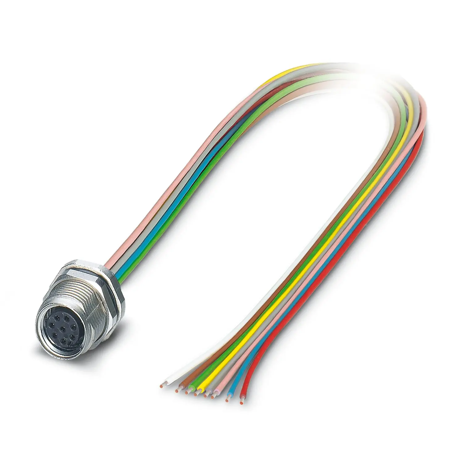 Produktfoto 1 von Phoenix Contact SACC-DSI-M8FS, 8-polig Sensor-Betätigungselementkabel, M8 Buchse 8, Länge 0.5 m