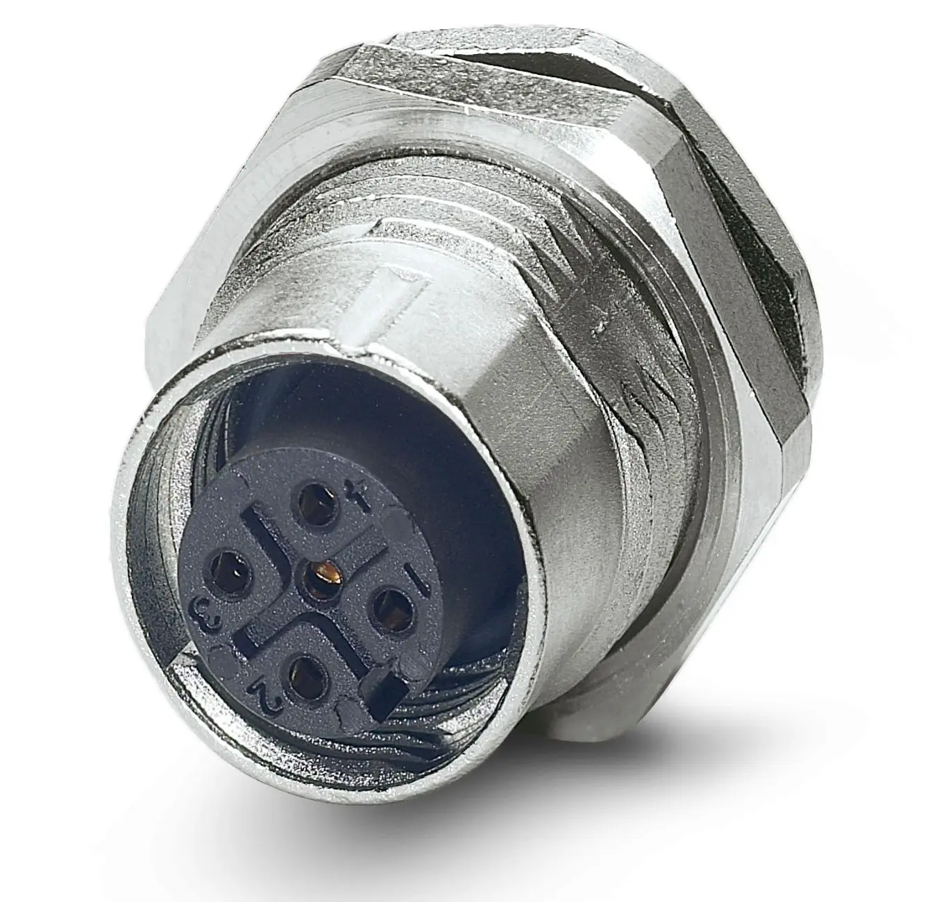 Produktfoto 1 von Phoenix Contact SACC M12 Rundsteckverbinder Buchse 5-polig 4A Hinten IP40