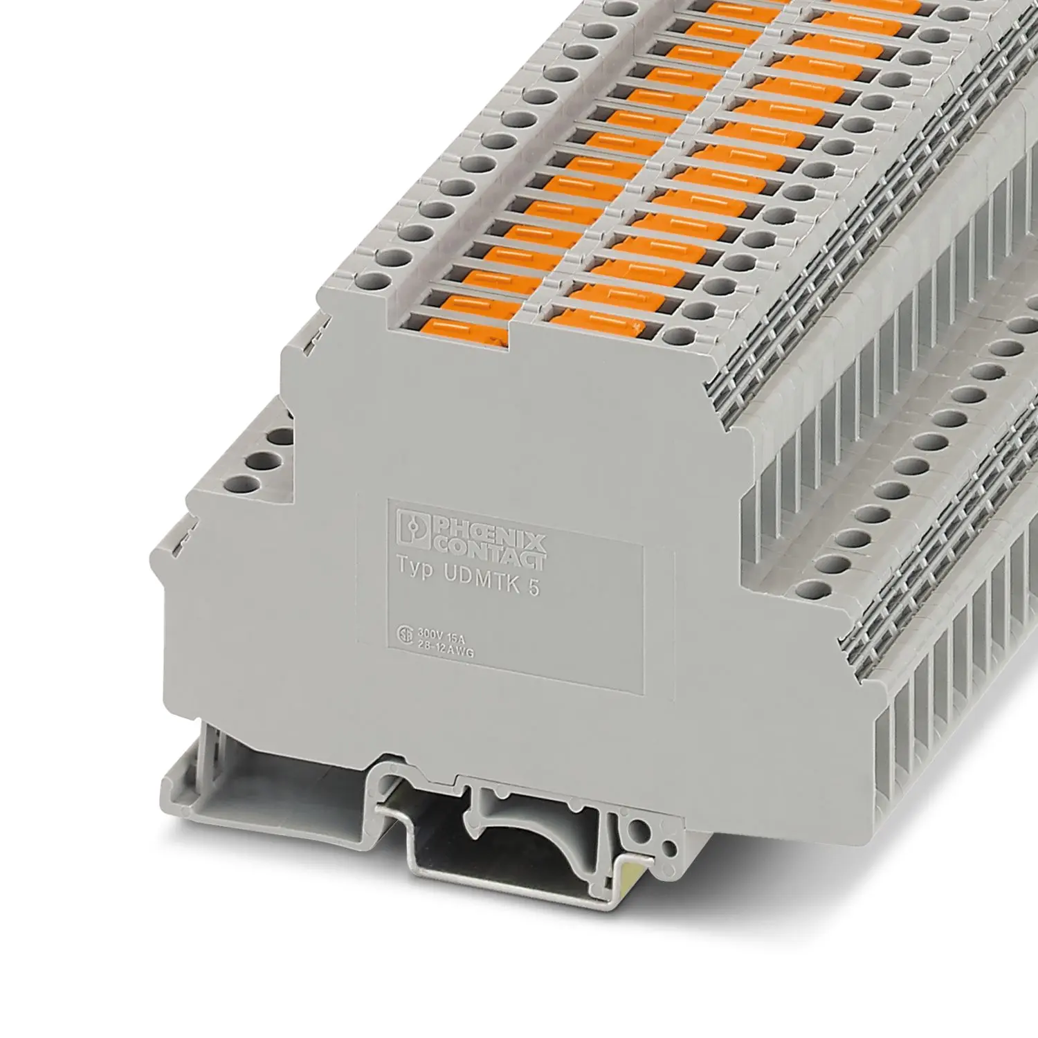 Produktfoto 1 von Phoenix Contact UDMTK 5 Trenn- und Messtrennreihenklemme 2 Grau, 0.2mm², 4 mm², 400V Schraubbefestigung