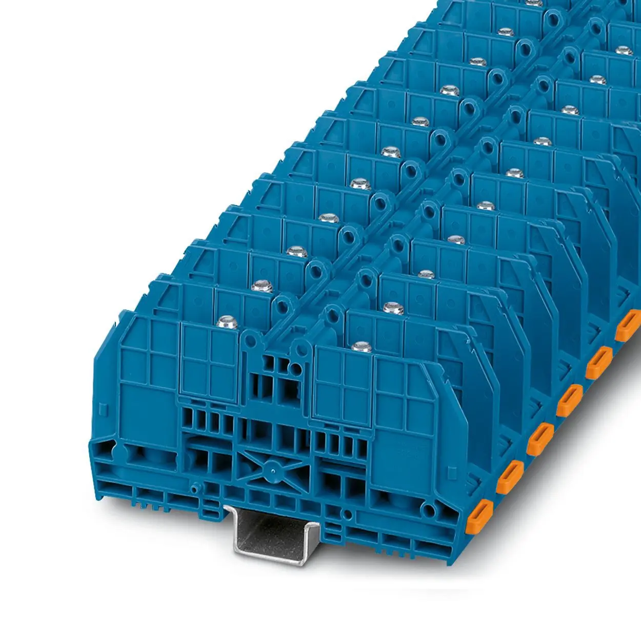 Produktfoto 1 von Phoenix Contact RBO 8 BU DIN-Schienen Anschlussklemmenblock Einfach Blau, 6 → 70mm², 1 kV / 192A,