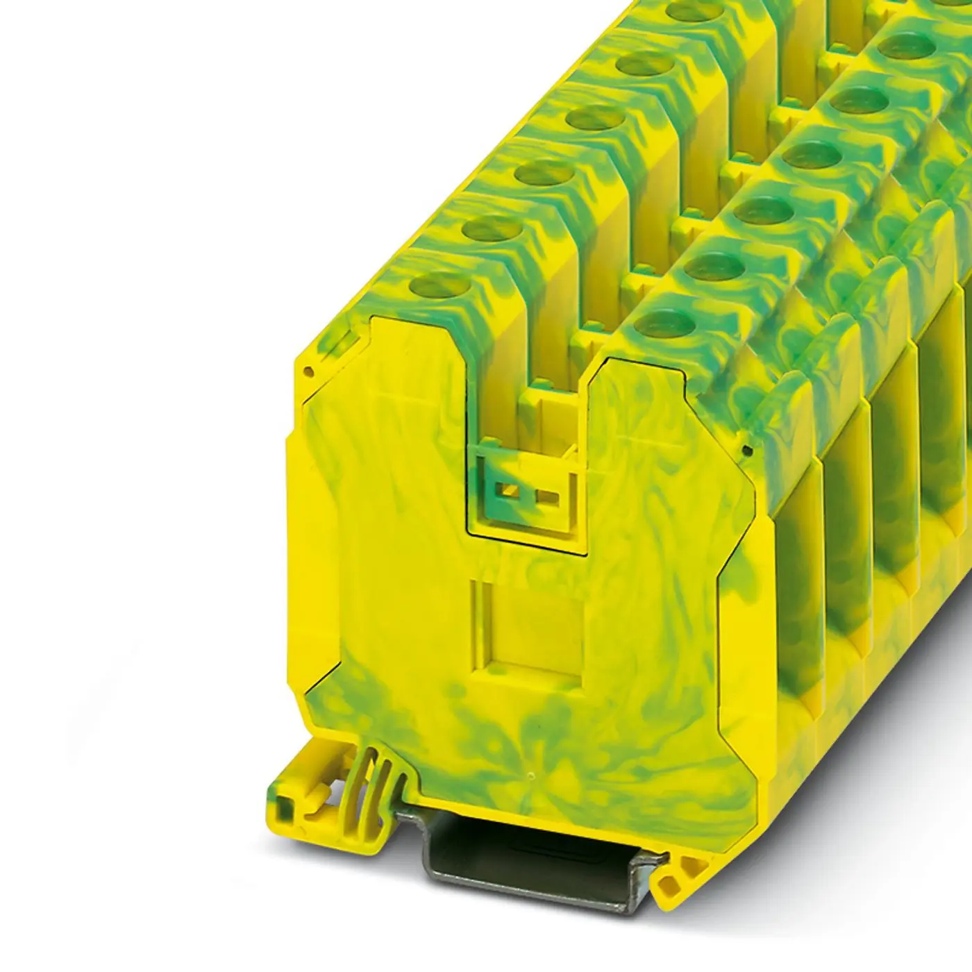 Produktfoto 1 von Phoenix Contact UT 35-PE Schutzleiterklemme 1 Grün, Gelb, 1.5 to 35 mm², 8 kV Schraubbefestigung ATEX