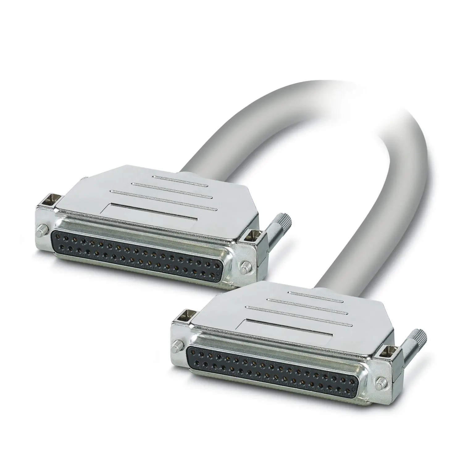 Produktfoto 1 von Phoenix Contact 230 Serielles Kabel / DB37 Buchse / DB37 Buchse, 3 m Halbsteifes Polyvinylchlorid, Grau, cUL, EAC, CSA