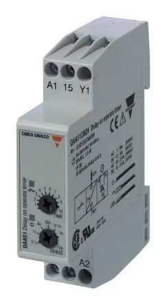 Produktfoto 1 von Carlo Gavazzi Mini-D Zeitrelais, DIN-Hutschiene 12 to 240 V dc 24V ac, 240 V ac, 0.1 s to 100 h, 2 Kont. 1, 1-poliger