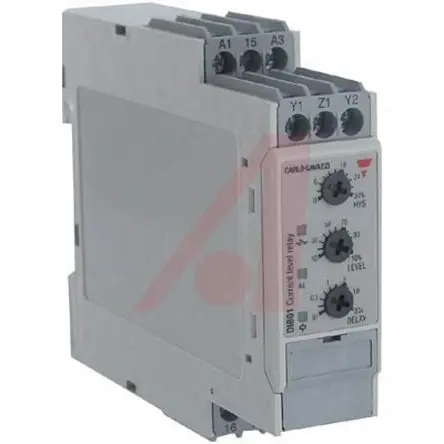 Produktfoto 1 von Carlo Gavazzi DIB01 Überwachungsrelais 1-phasig, 1-poliger Umschalter Unterstrom, Überstrom, DIN-Hutschiene, 115V ac,