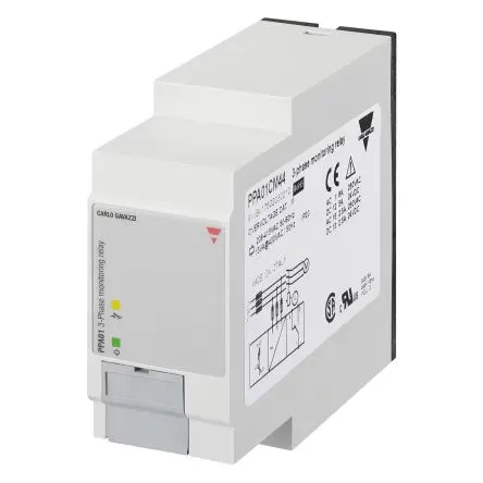 Produktfoto 1 von Carlo Gavazzi PPA01 Überwachungsrelais 3-phasig, 1-poliger Umschalter DIN-Hutschiene