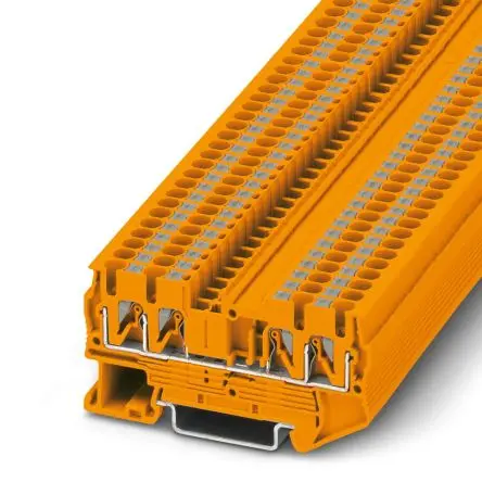 Produktfoto 1 von Phoenix Contact PT 2.5-QUATTRO OG Anschlussklemmenblock für Durchkontaktierung 1 Orange, 0.14mm², 4 mm², 800V