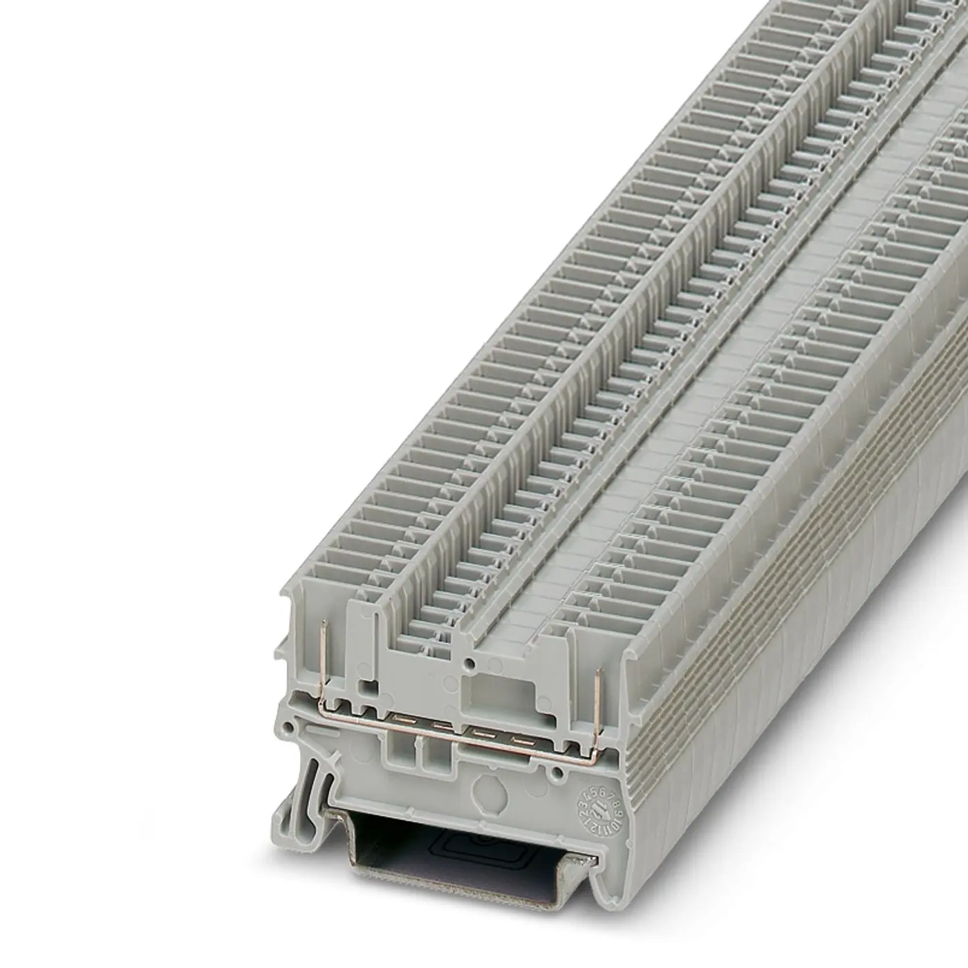 Phoenix Contact PT 1.5/S/2P Anschlussklemmenblock für Durchkontaktierung 1 Grau, 0.14 to 1.5 mm², 500 V Steckbar