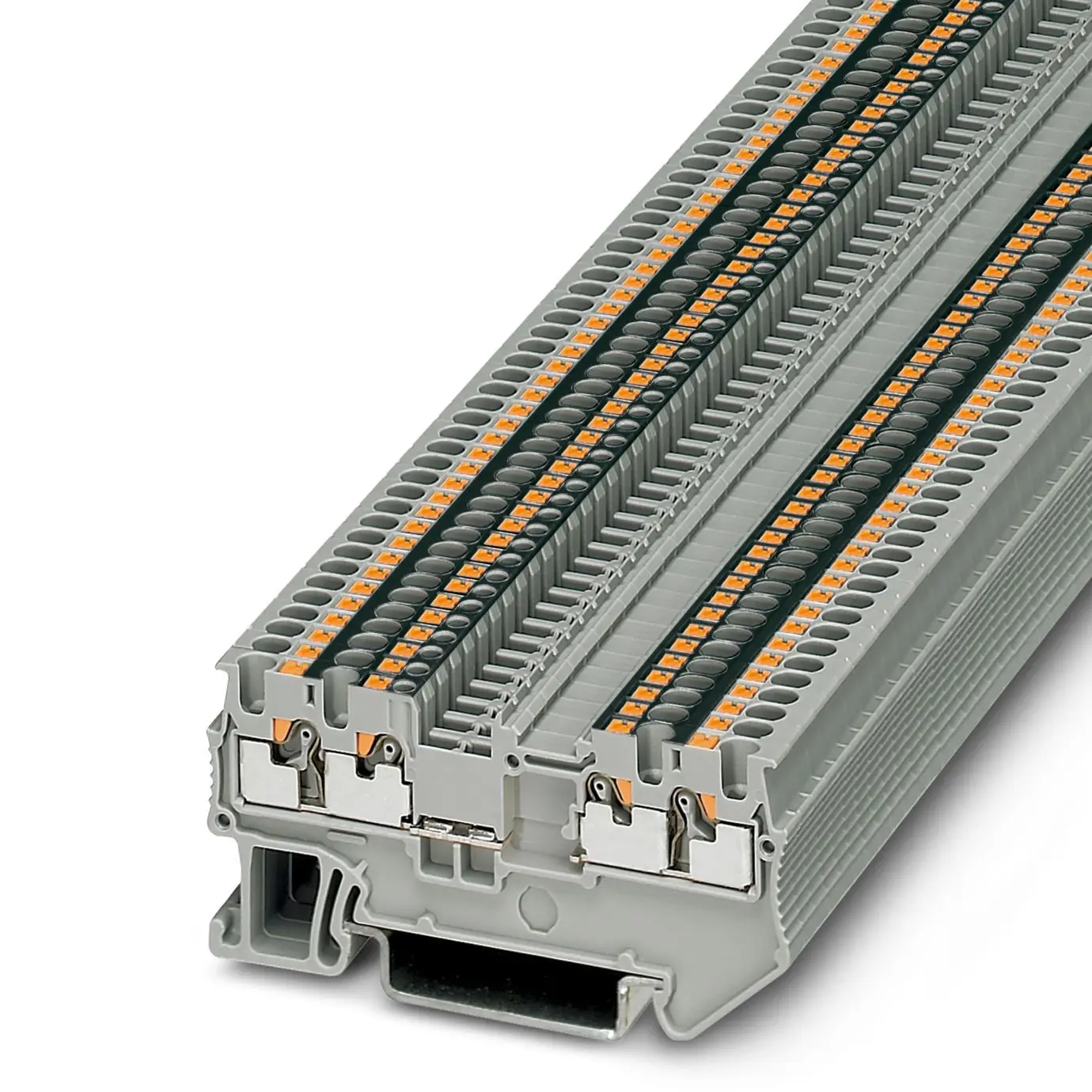Produktfoto 1 von Phoenix Contact PT 1.5/S-QUATTRO-U Reihenklemme Einfach Grau, 500 V / 15A, Einstecken
