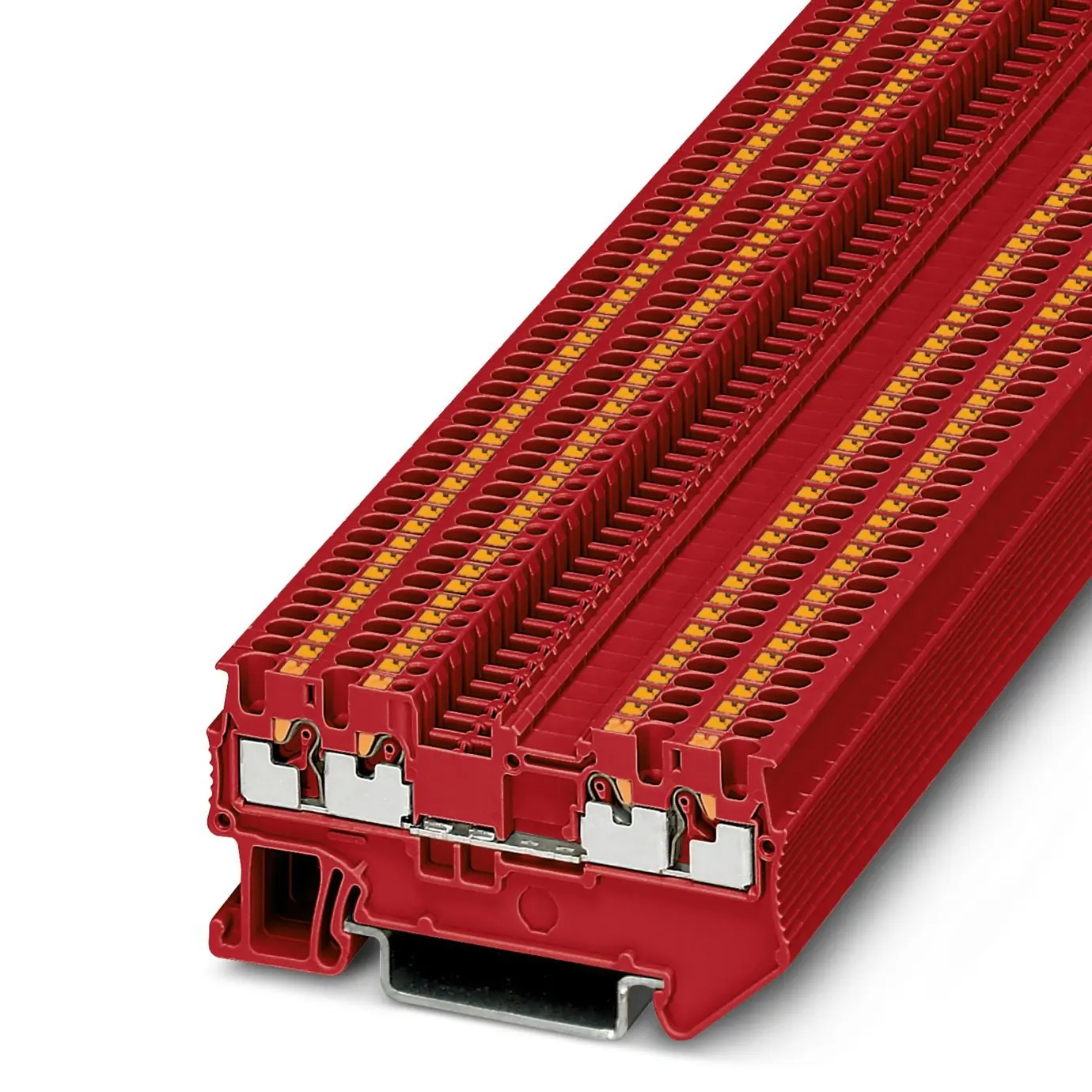 Produktfoto 1 von Phoenix Contact PT 1.5/S-QUATTRO RD Reihenklemme Einfach Rot, 0.14 → 1.5mm², 500 V / 17.5A, Einstecken