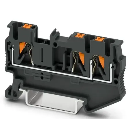 Produktfoto 1 von Phoenix Contact PT 2.5-TWIN BK Anschlussklemmenblock für Durchkontaktierung 2 Schwarz, 0.14mm², 4 mm², 800V