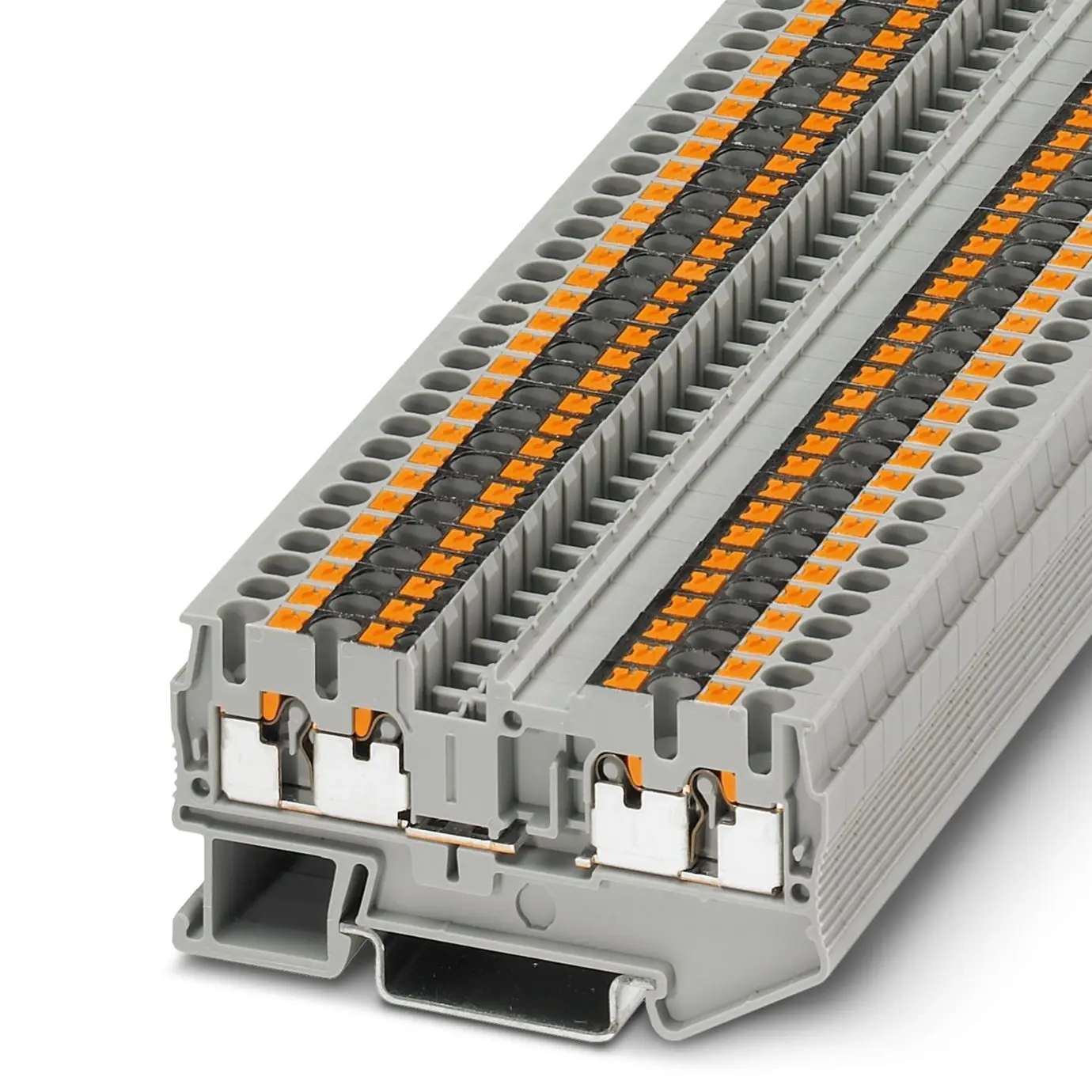 Produktfoto 1 von Phoenix Contact PT 2.5/QUATTRO-U Reihenklemme Einfach Grau, 0.14 → 4mm², 500 V / 20A, Einstecken