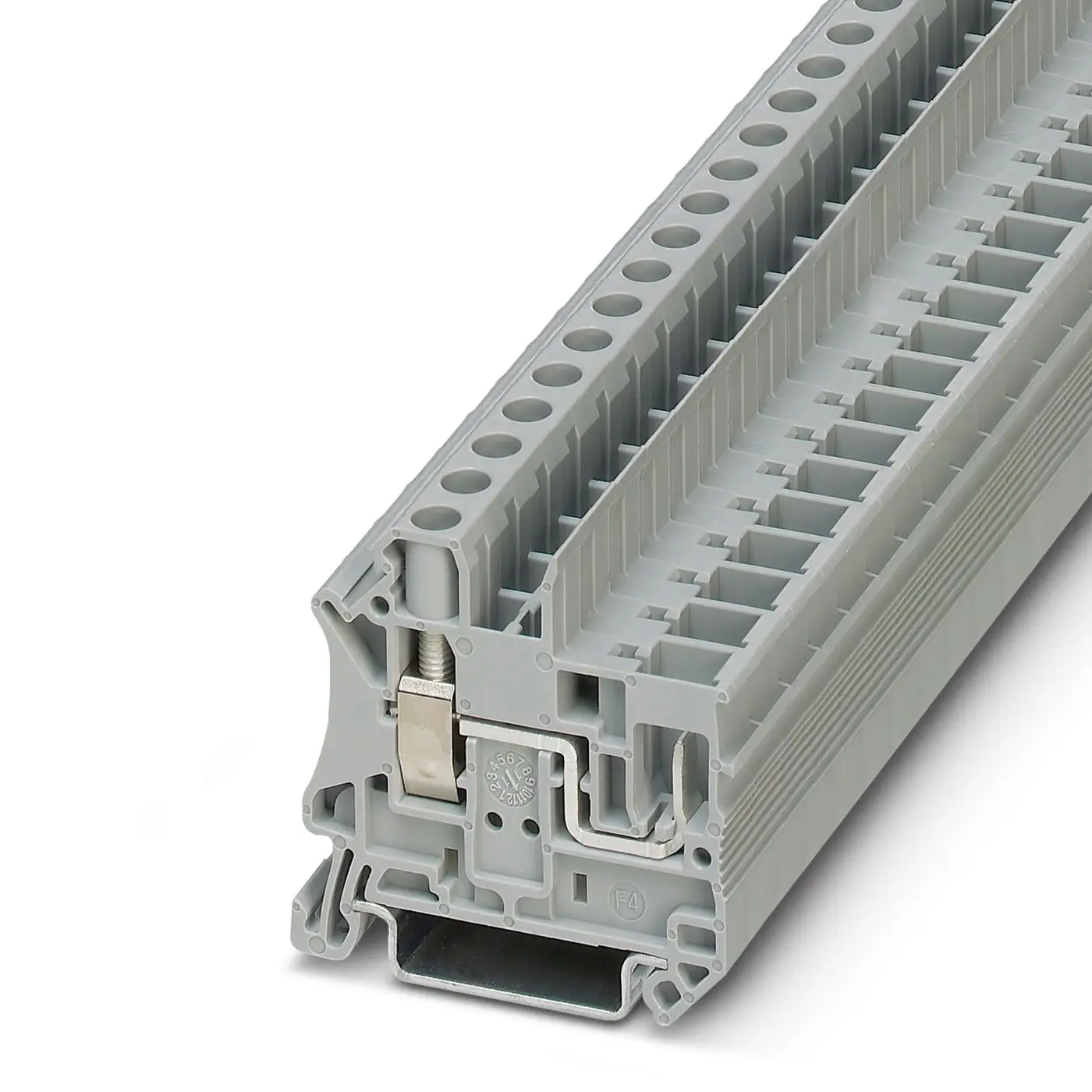 Produktfoto 1 von Phoenix Contact UT 6/1P Anschlussklemmenblock für Durchkontaktierung 1 Grau, 0.2mm², 10 mm², 1kV Schraubbefestigung