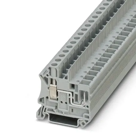 Produktfoto 1 von Phoenix Contact UT 6/1P Anschlussklemmenblock für Durchkontaktierung 1 Grau, 0.2mm², 10 mm², 1kV Schraubbefestigung
