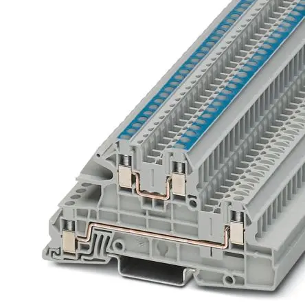 Produktfoto 1 von Phoenix Contact UTI 2.5-L/N Anschlussklemmenblock DIN-Schiene 3 Grau, 0.2mm², 4 mm², 250V Schraubbefestigung