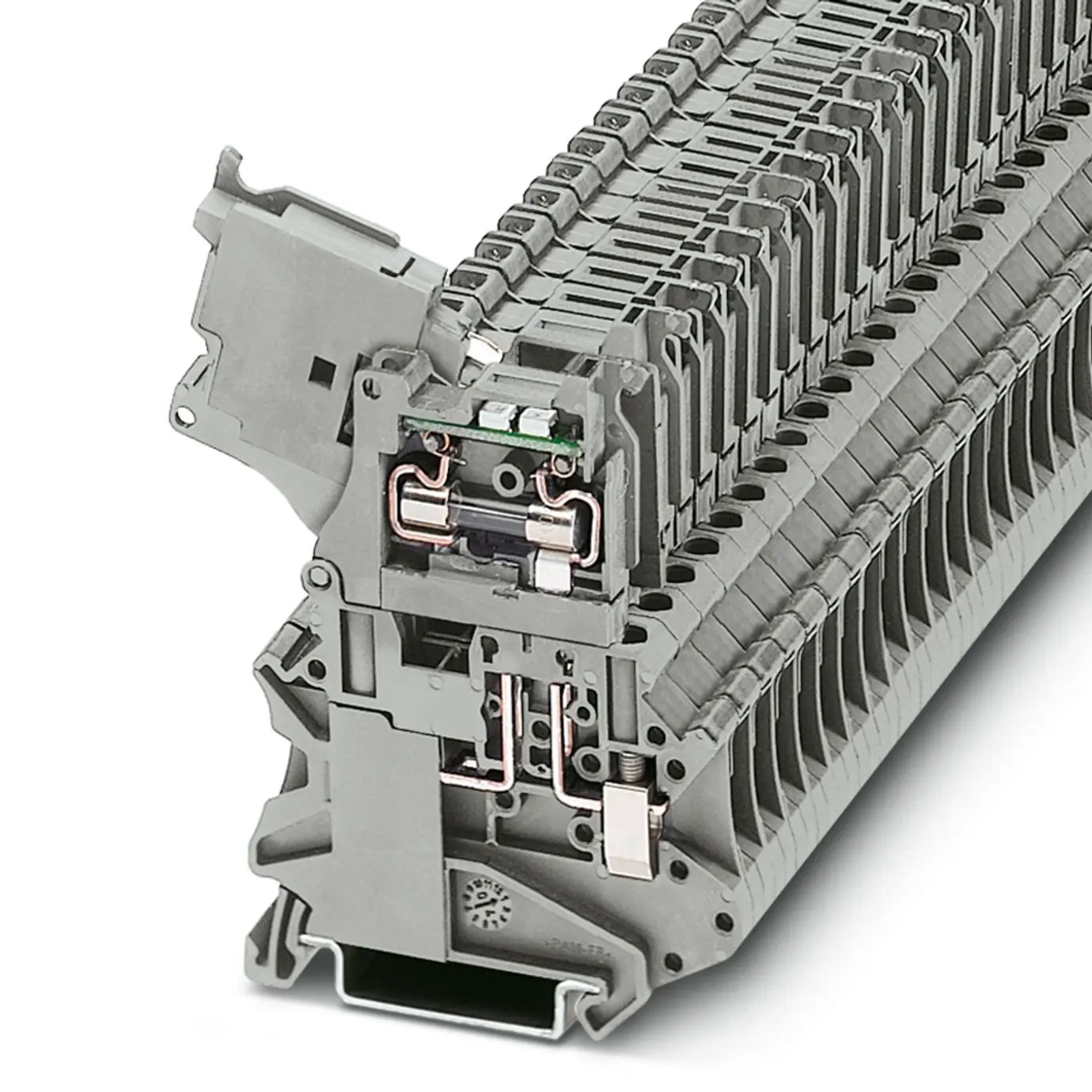 Phoenix Contact UT 4-HESILED 24 (5X20)GY Reihenklemme mit Sicherungshalter 1 Grau, 0.14 to 6 mm², 24 V