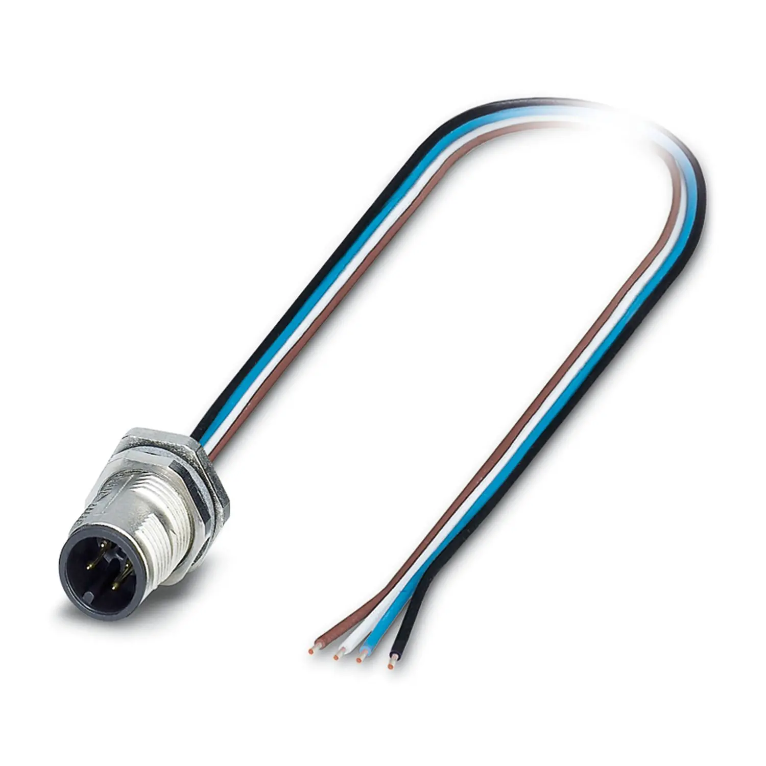 Produktfoto 1 von Phoenix Contact SACC-DSI-MS, 4-polig Sensor-Betätigungselementkabel, M12 Stecker 4 / Nicht abgeschlossen, Länge 0.5 m