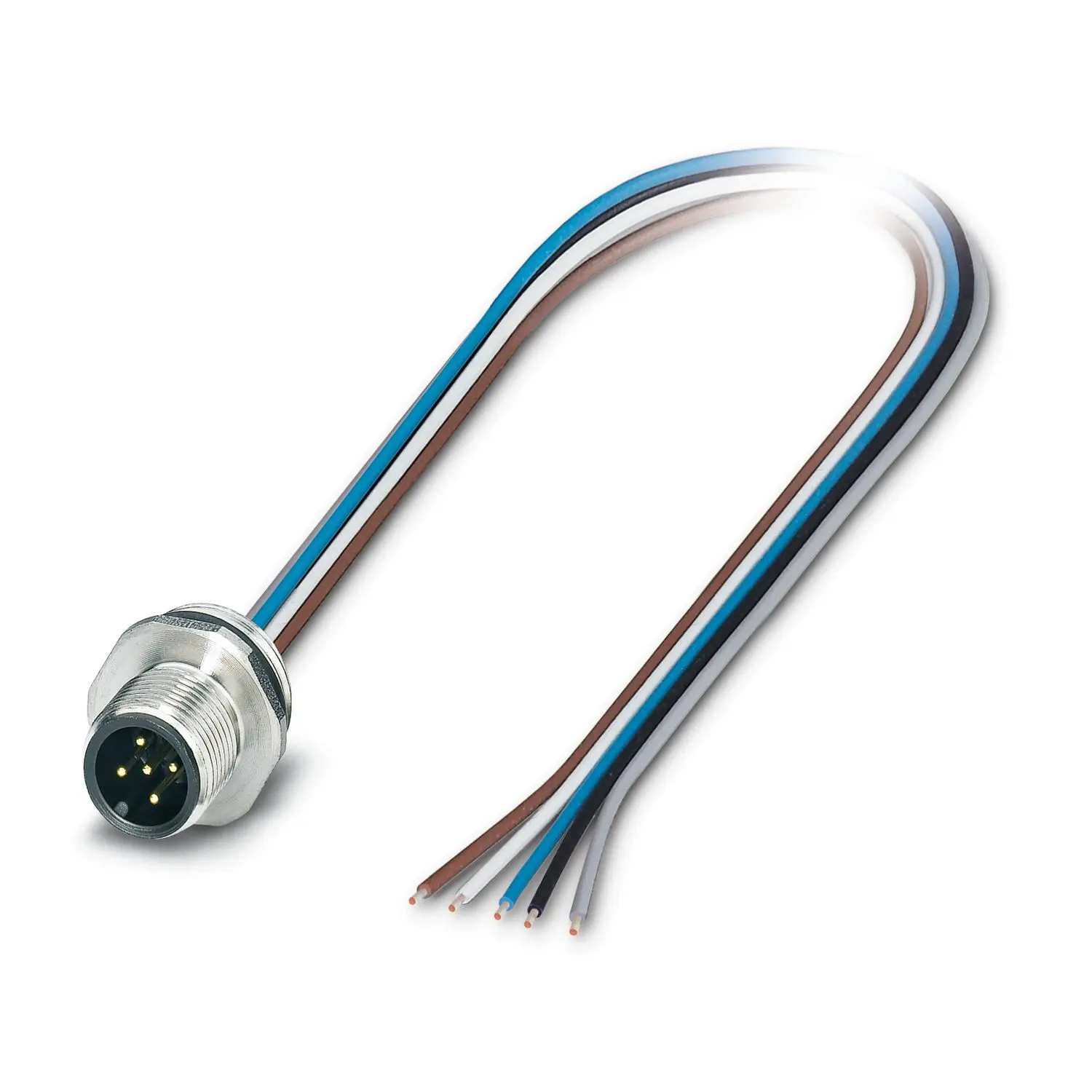 Produktfoto 1 von Phoenix Contact SACC-E-M12MS, 5-polig Sensor-Betätigungselementkabel, M12 Stecker 5 / Nicht abgeschlossen, Länge 0.5 m