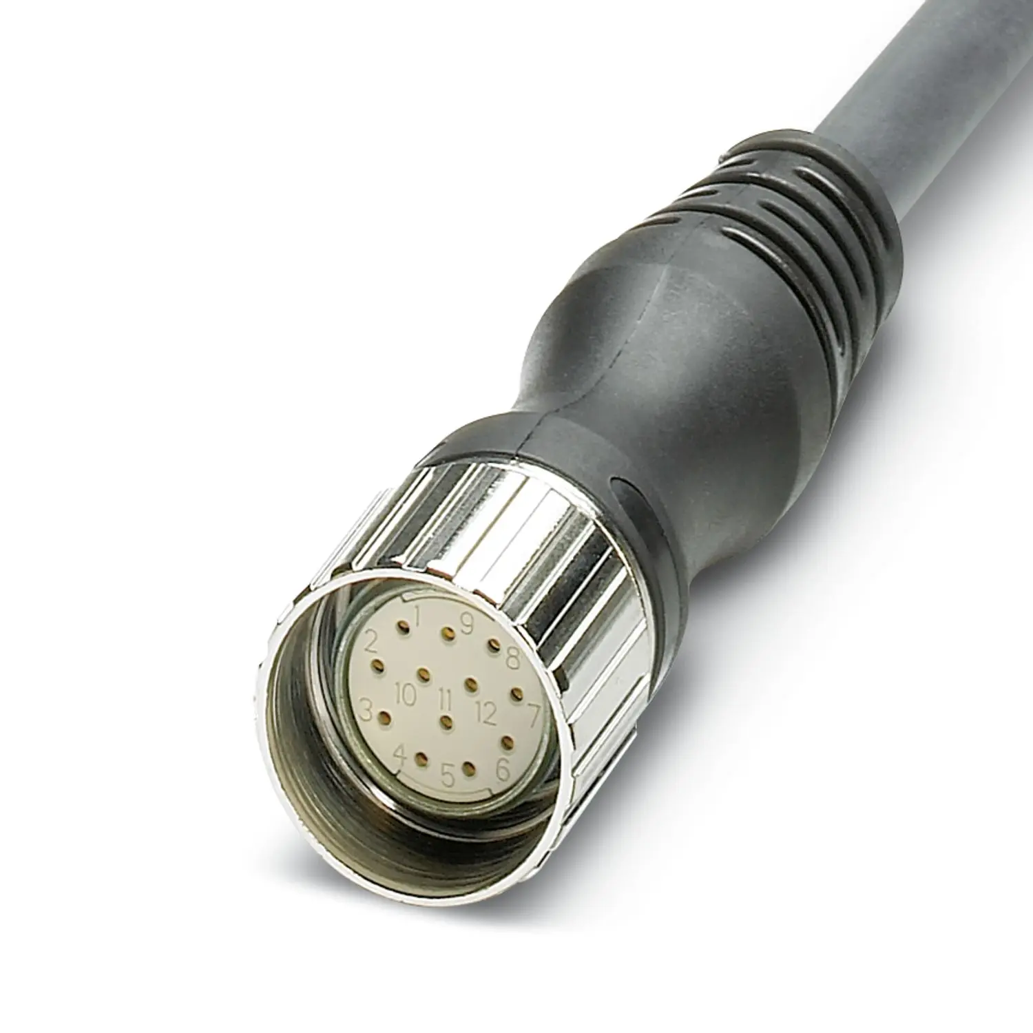 Produktfoto 1 von Phoenix Contact RCK-TGUM/BL12+10/0PUR-U, 12-polig Sensor-Betätigungselementkabel, M23 Buchse 12 / Nicht abgeschlossen,