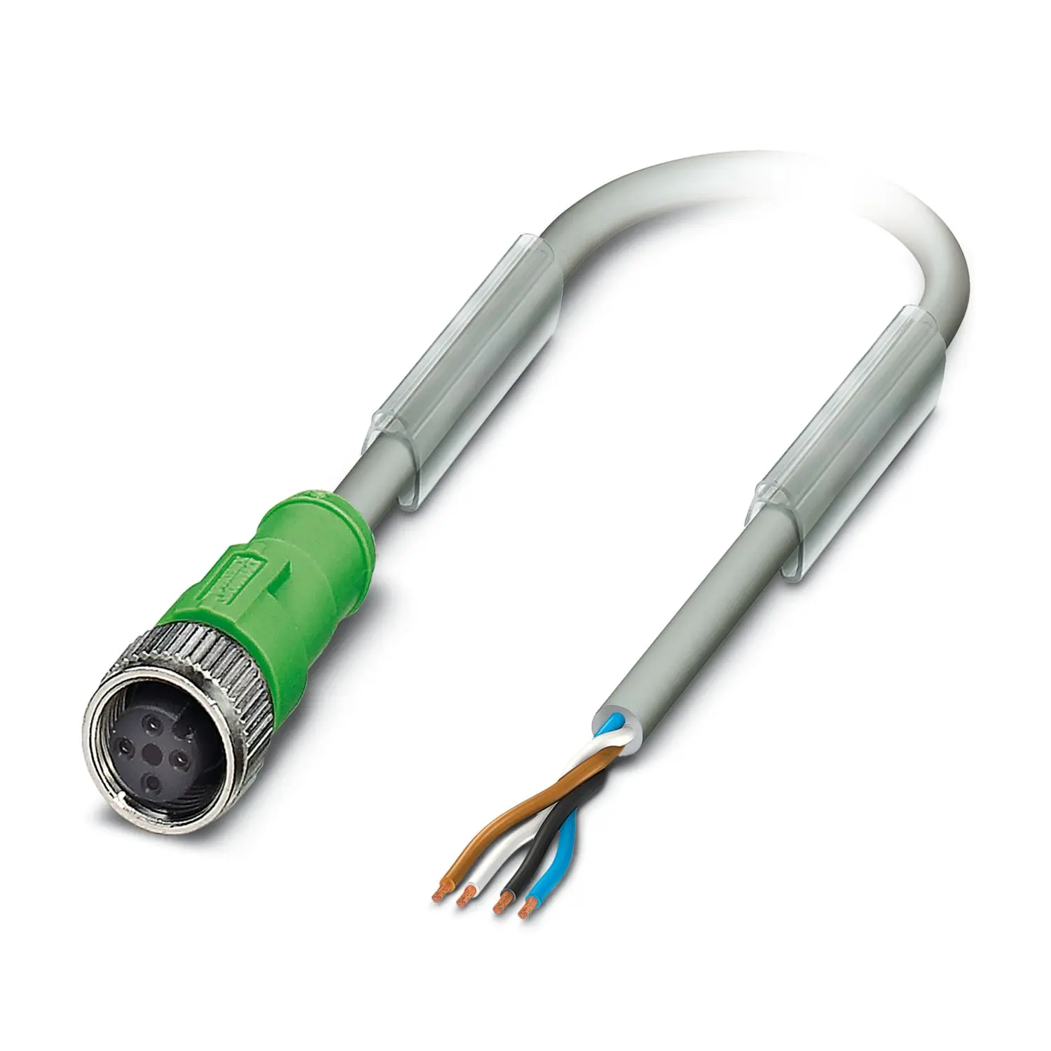 Produktfoto 1 von Phoenix Contact SAC-4P, 4-polig Sensor-Betätigungselementkabel, M12 Buchse 4 / Nicht abgeschlossen, Länge 10 m