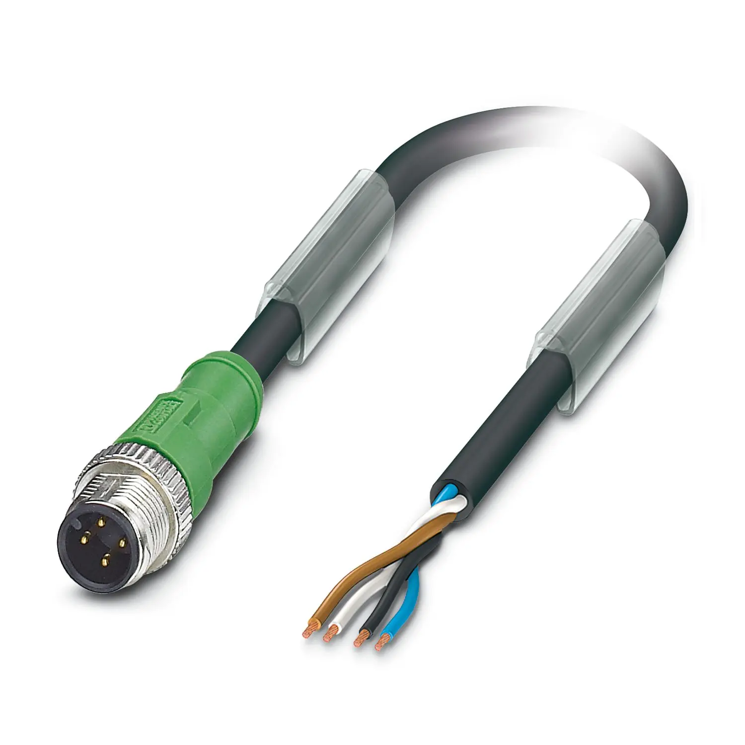 Produktfoto 1 von Phoenix Contact SAC, 4-polig Sensor-Betätigungselementkabel, M12 Stecker 4 / Nicht abgeschlossen, Länge 15 m