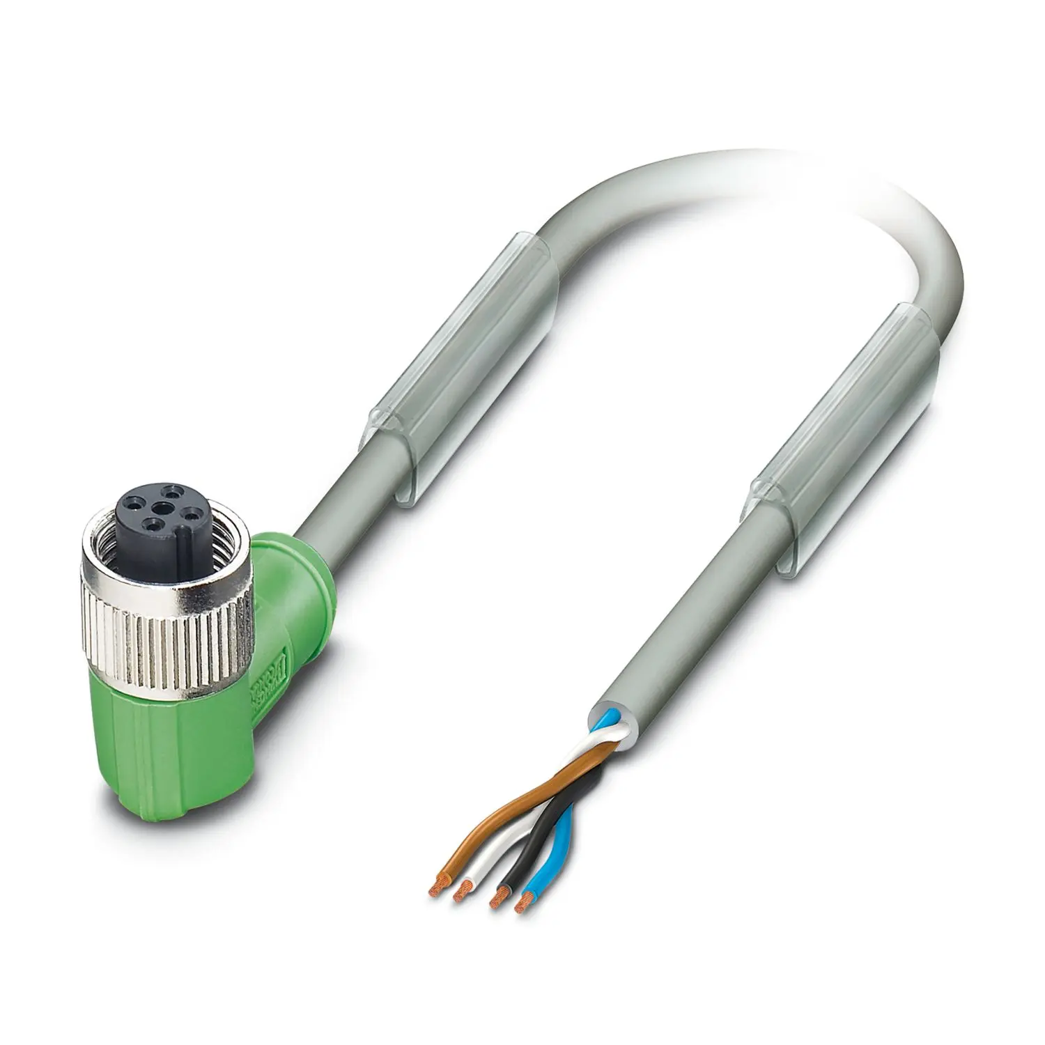 Produktfoto 1 von Phoenix Contact SAC-4P, 4-polig Sensor-Betätigungselementkabel, Rechtwinklig Buchse 4 / Nicht abgeschlossen Nicht