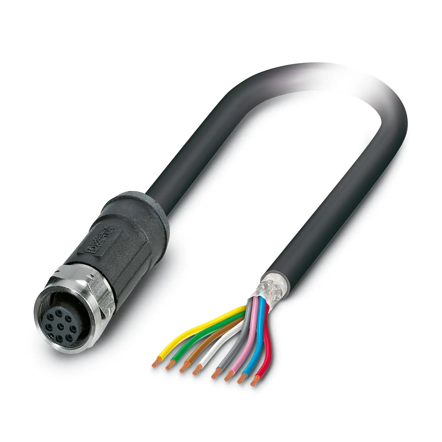 Produktfoto 1 von Phoenix Contact SAC, 8-polig Sensor-Betätigungselementkabel, M12 Buchse 8 / Nicht abgeschlossen, Länge 10 m