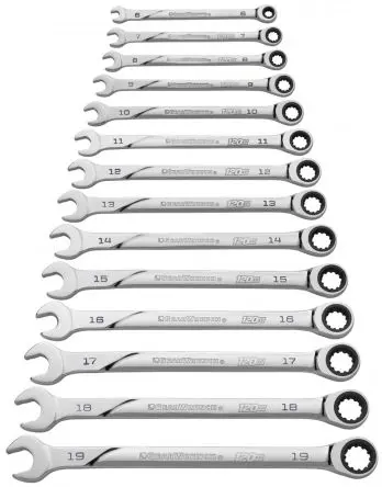 Produktfoto 1 von GearWrench Gabel‑Ring Ratschenschlüssel Satz Ratschenschlüsselsatz Stahl, 14-teilig 6 to 19 mm