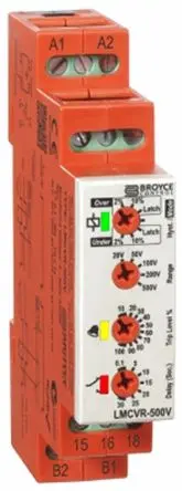 Produktfoto 1 von Broyce Control L Überwachungsrelais 3-phasig, 1-poliger Umschalter DIN-Hutschiene