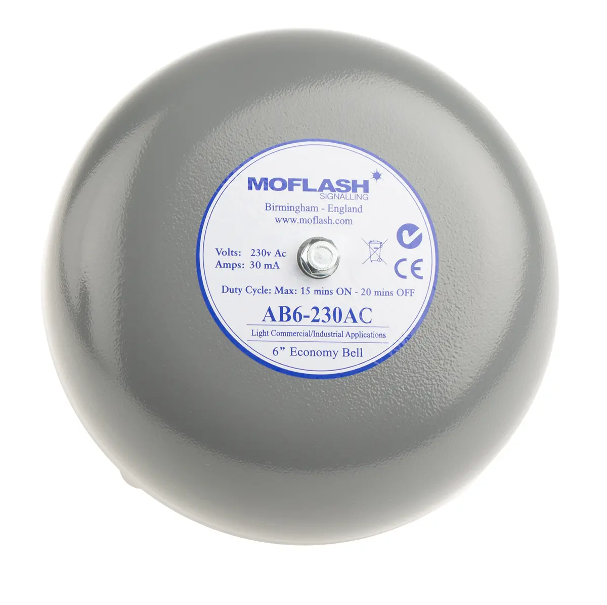 Produktfoto 1 von Moflash AB6 Sirene IP44 230 V -Ton 100dB Grau, Ø 167 mm
